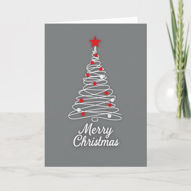 Carte Modern Christmas Tree Card (Devant)