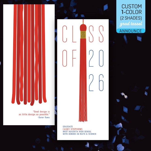 Carte Modern Design Grad Announcement | Color-Editable (Créateur téléchargé)