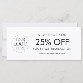 Carte Modern Elegant Business Logo Discount Card