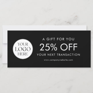 Carte Modern Elegant Business Logo Discount Card