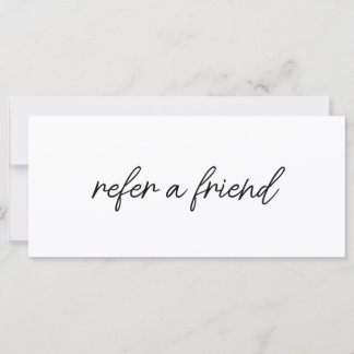 Carte Modern Elegant Business Logo Referral Card