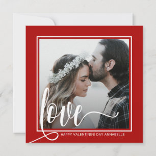 Carte Modern Love Script Photo Saint Valentin
