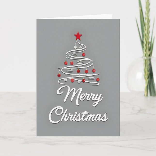 Carte Modern Merry Christmas Card (Devant)