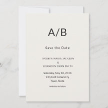 Modern Minimal City Hall Save the Date Card