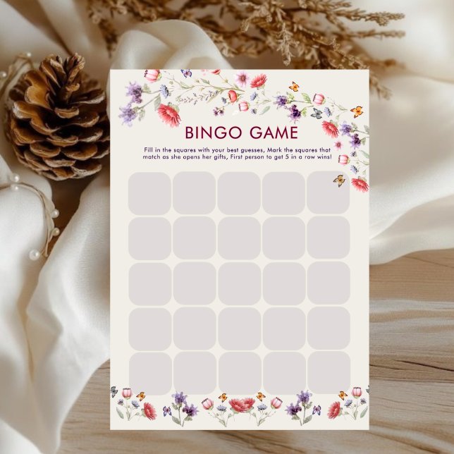 Carte Modern New Chapter Begins Bridal Shower Bingo Game (Créateur téléchargé)