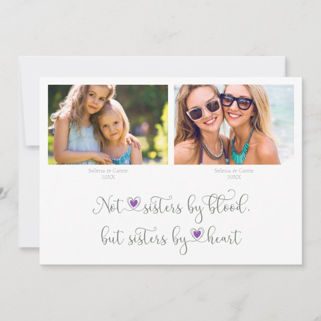 Carte Modern Then and Now Photo Bridesmaid Proposal Card (Devant)