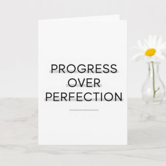 Carte Modern typography progress over perfection text