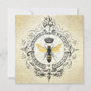 Carte Modern vintage french queen bee