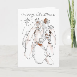 Carte Modern Watercolor Nativity Scene