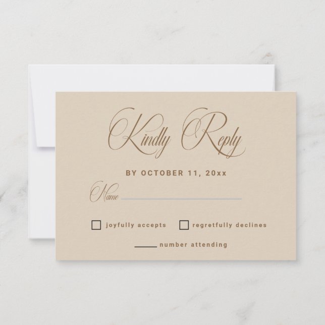 Carte Modern White Boho Floral Arch Wedding RSVP Card (Dos)
