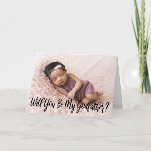 Carte Modern Will You Be My Gofather Photo