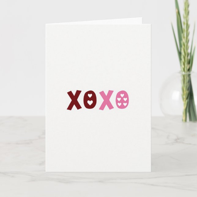 Carte Modern Xoxo Expression Card (Devant)