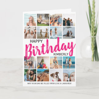 Carte Moderne 16 Photo | Joyeux Anniversaire Tout Âge
