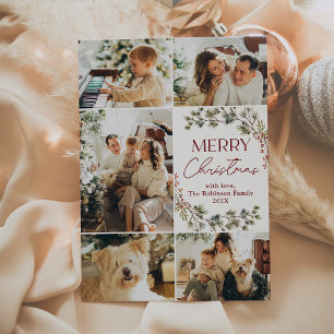 Carte moderne 5 Photo Joyeux Noël