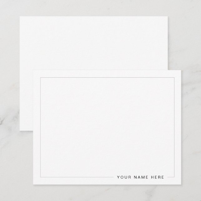 Carte moderne à billets plats personnalisée (Devant / Derrière)