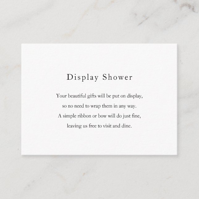 Carte moderne Black White Display Shoch (Devant)