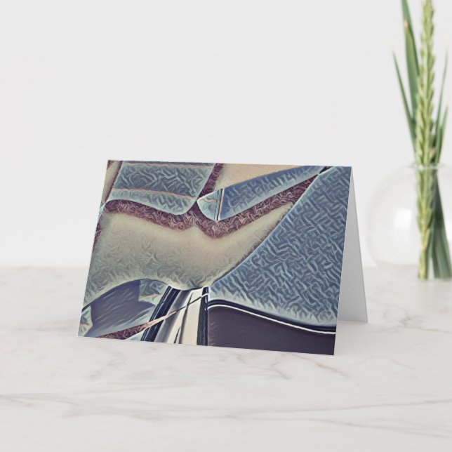 Carte Moderne Bleu gris Calme couleurs toniques Abstrait (Devant)