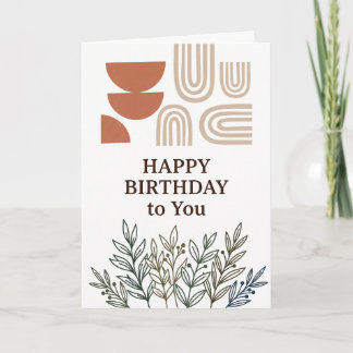 Carte Moderne Boho Abstraite Terracotta Joyeux Ann