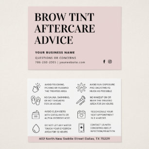 Carte moderne Brow Tint Aftercare