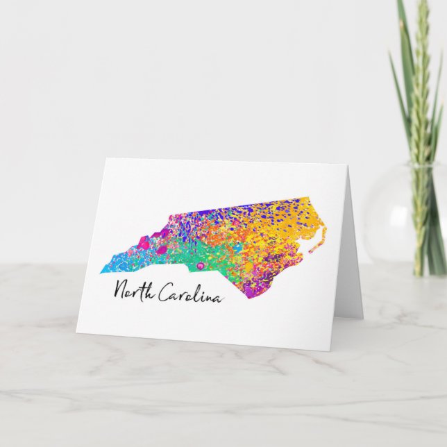Carte moderne de Caroline du Nord (Devant)