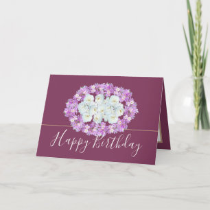 Carte Moderne élégant élégant Simple Chic Floral Anniver