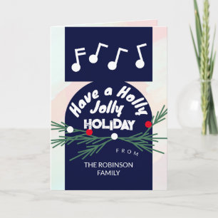 Carte Moderne élégant Noël Jolly Salutation