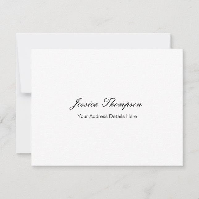 Carte Moderne élégant Plain Simple Professionnel (Devant)