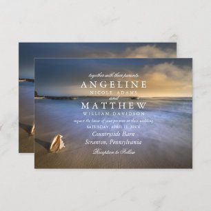 Carte moderne Fade Tropical Beach Sea Mariage Card