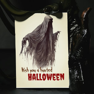 Carte Moderne Funny Déplaisant Ghoul Éffrayant Haunween