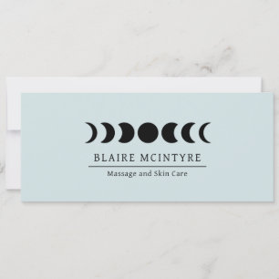 Carte Moderne Lune Bleue Phases Élégant certificat cadea