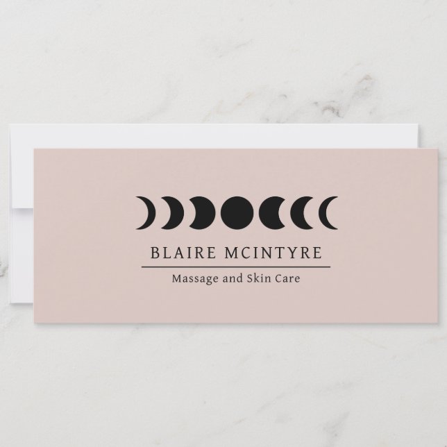 Carte Moderne Mauve Moon Phases Élégant certificat cadea (Devant)