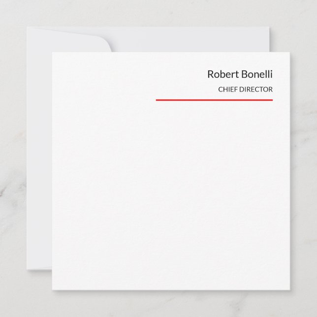 Carte moderne minimaliste rouge clair (Devant)