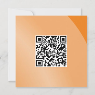 Carte Moderne Orange Monochrome Moderne Ombré Qr Code