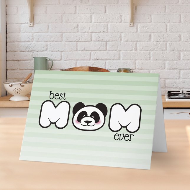 Carte Moderne Panda Joyeuse Fête des Mères Personnalisé (Créateur téléchargé)