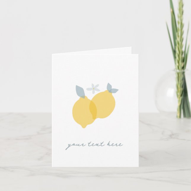 Carte Moderne Pastel Citrus Lemons (Devant)