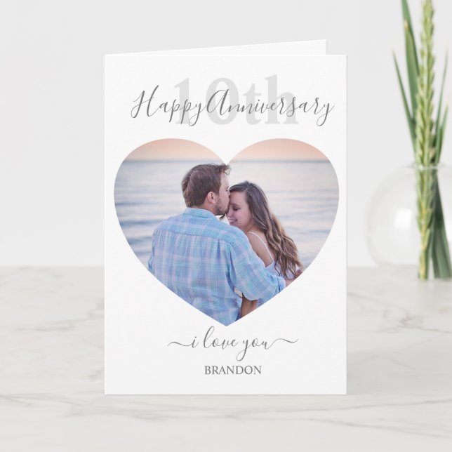 Carte Moderne | Photo du coeur | Anniversaire de toute a (Devant)