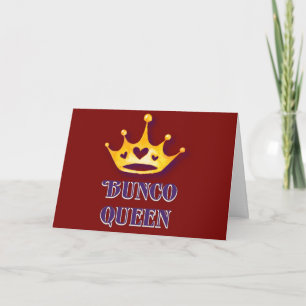 Carte Moderne rouge d'amie de la Reine de Bunco de
