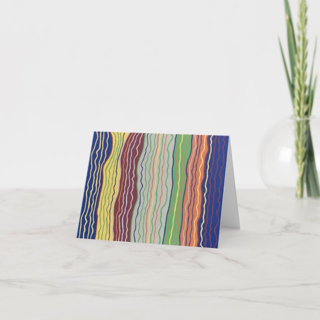 Carte moderne Squiggles 3 Blank Note Card (Devant)