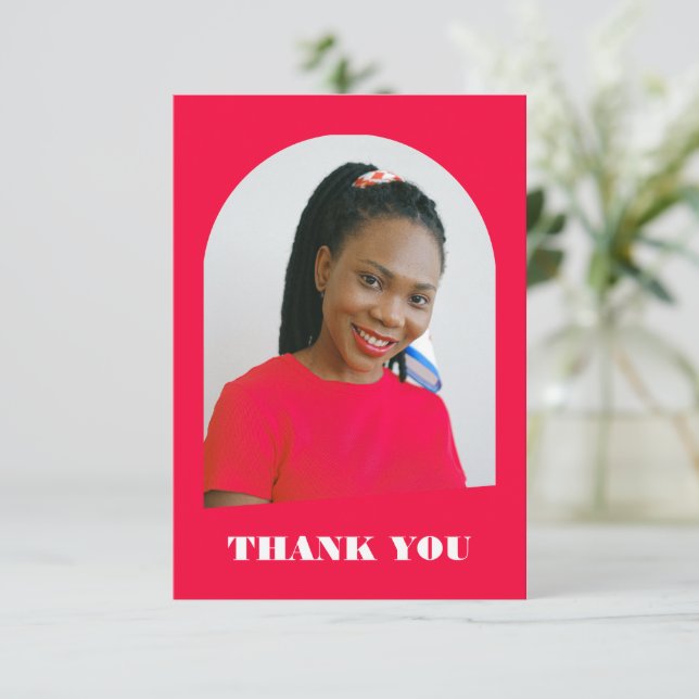 Carte Moderne tendance Arch Pink Graduation (Debout devant)