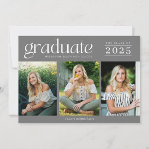 Carte Moderne Trois Photo Lycée Graduation