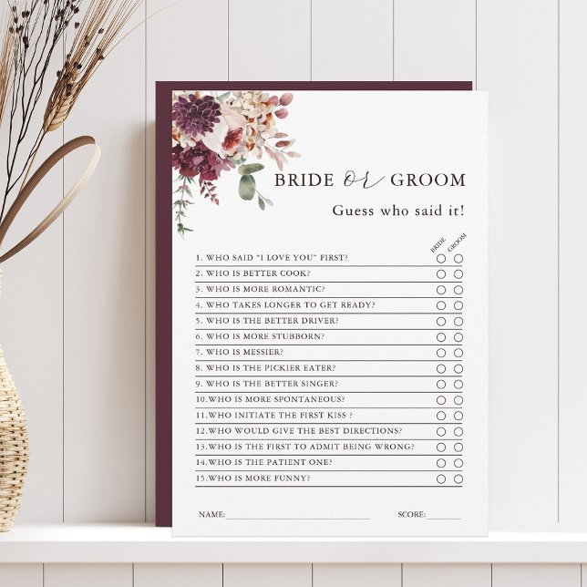 Carte modifiable Automne Romance Bride ou Groom (Créateur téléchargé)
