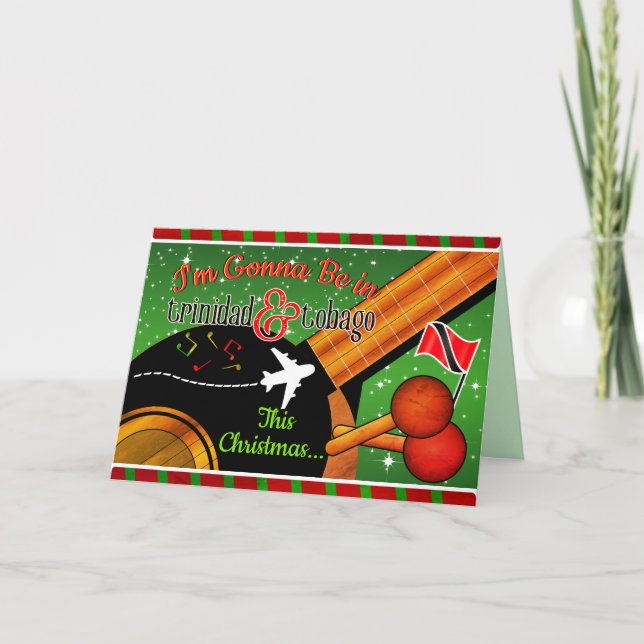 Carte Modifiable - Je vais être à Trinité-et-Tobago (Devant)