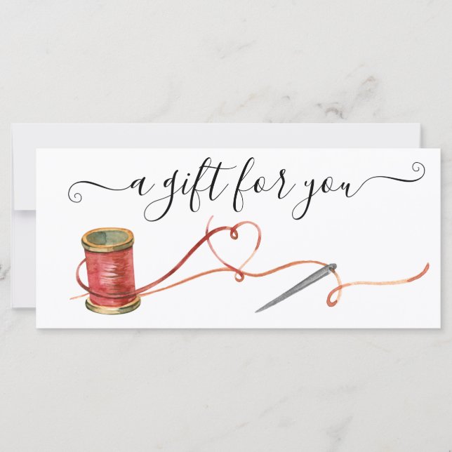 Carte Modification du certificat cadeau Coudre Seamstres (Devant)