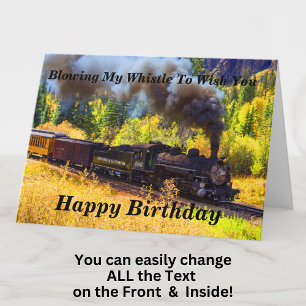 Carte Modifier le texte Ajouter le nom Train à vapeur Jo