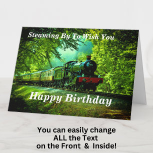 Carte Modifier le texte Ajouter le nom Train à vapeur Jo