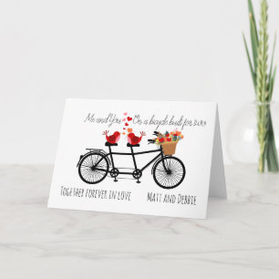 Carte Moi et vous sur une bicyclette construite pour