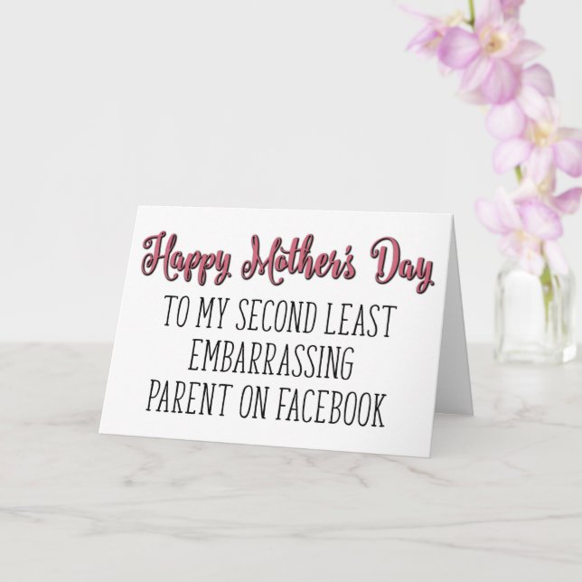 Carte Moins Embarrassant Parent Sur Facebook, Fête Des M (Orchidée)