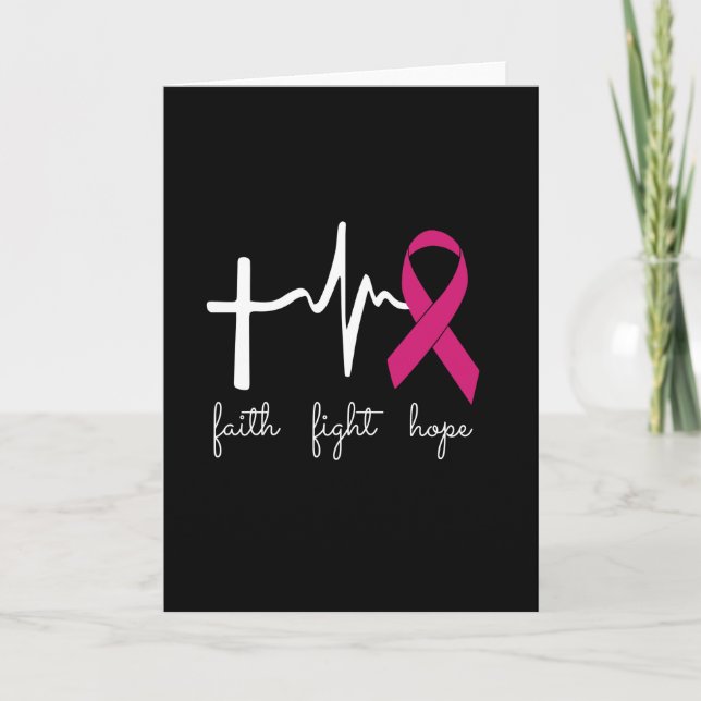 Carte Mois conscient du cancer du sein - Drôle Cardiaque (Devant)