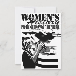 Carte Mois de l'histoire des femmes, Vintage Retro