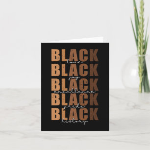 Carte Mois de l'histoire des Noirs Femmes Black Love Mel